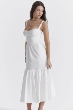 White Broderie Anglaise Midi Sundress -Traumhafte Kleider elia 2 1