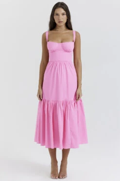 French Pink Midi Sundress -Traumhafte Kleider elia d1