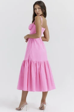 French Pink Midi Sundress -Traumhafte Kleider elia d10