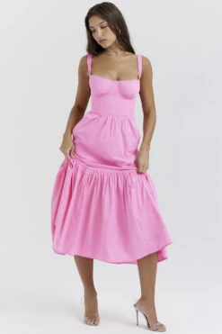 French Pink Midi Sundress -Traumhafte Kleider elia d3