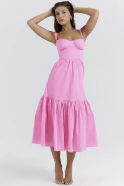 French Pink Midi Sundress -Traumhafte Kleider elia d5