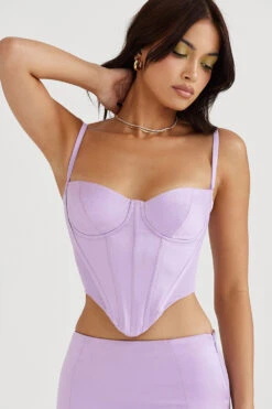 Orchid Satin Corset