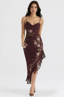 Wine Embroidered Midi Dress 19 Wine Embroidered Midi Dress -Traumhafte Kleider eloisa 1