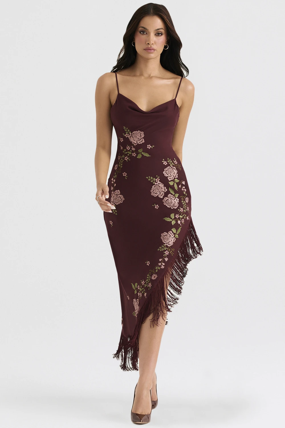 Wine Embroidered Midi Dress 6 Wine Embroidered Midi Dress – Bild 4