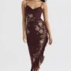 Wine Embroidered Midi Dress -Traumhafte Kleider eloisa 2