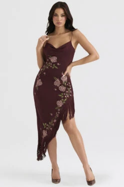 Wine Embroidered Midi Dress 20 Wine Embroidered Midi Dress -Traumhafte Kleider eloisa 3