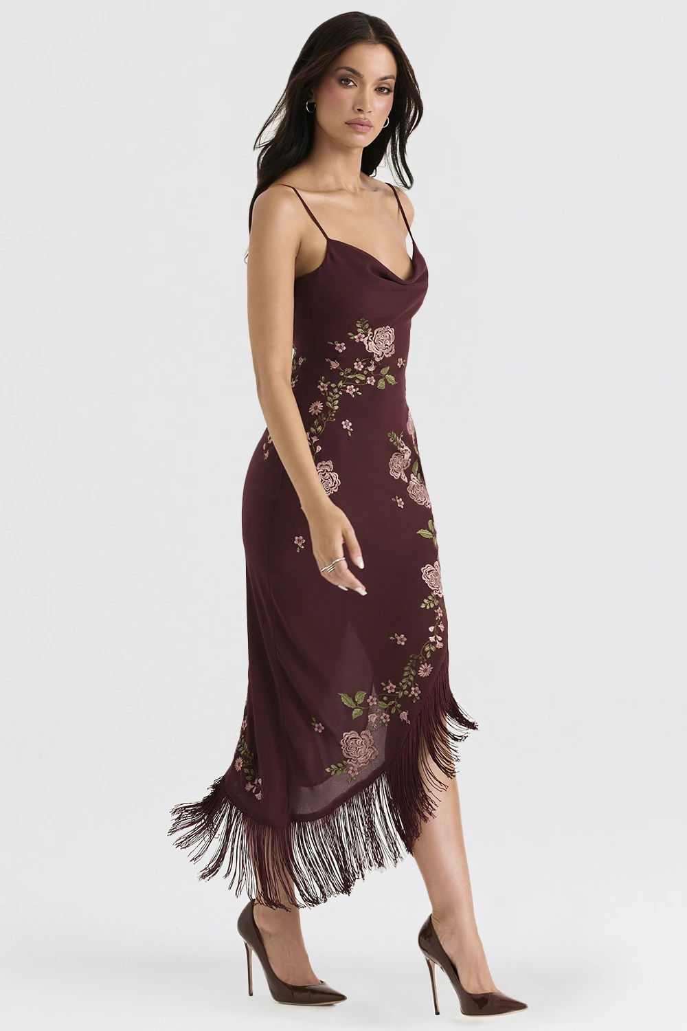 Wine Embroidered Midi Dress 8 Wine Embroidered Midi Dress – Bild 6