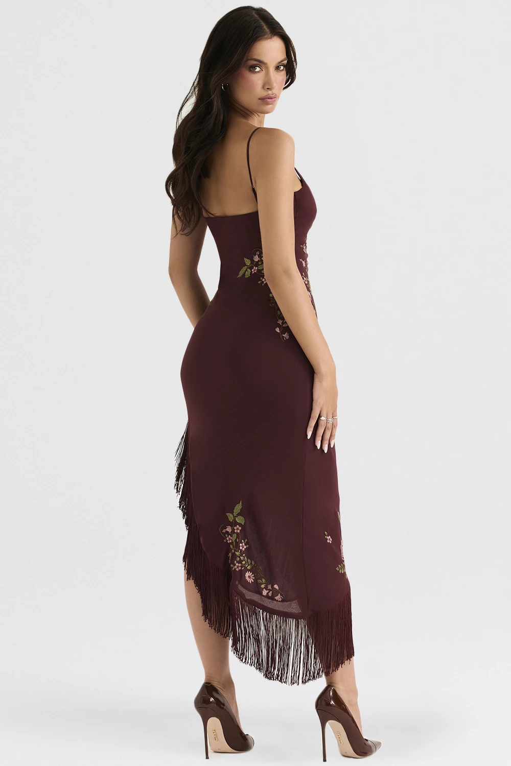 Wine Embroidered Midi Dress 11 Wine Embroidered Midi Dress – Bild 9