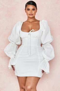 White Puff Sleeve Corset Dress -Traumhafte Kleider elsie 11a