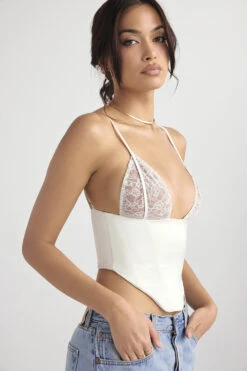 Ivory Satin And Lace Corset -Traumhafte Kleider emilee 5