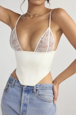 Ivory Satin And Lace Corset -Traumhafte Kleider emilee 7