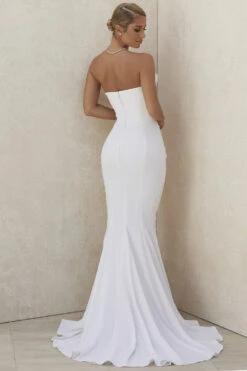Ivory Draped Strapless Bridal Gown - Limited Edition -Traumhafte Kleider esmee 6