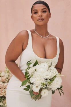 Ivory Satin Mermaid Bridal Gown - Limited Edition -Traumhafte Kleider estelle ivory 14