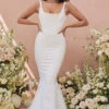 Ivory Satin Mermaid Bridal Gown - Limited Edition 1 Ivory Satin Mermaid Bridal Gown - Limited Edition -Traumhafte Kleider estelle white 11