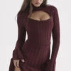 Wine Knit Corset Dress -Traumhafte Kleider evalina 2