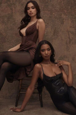 Chocolate Satin Corset Dress -Traumhafte Kleider faye b31 1