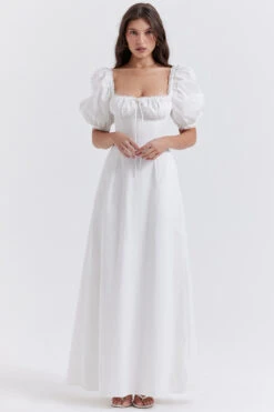 White Puff Sleeve Sundress -Traumhafte Kleider felizia 1