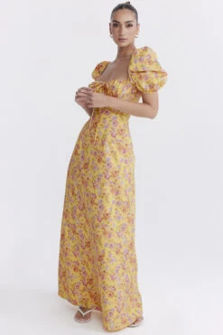 Butter Print Puff Sleeve Sundress -Traumhafte Kleider felizia b10a