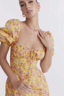 Butter Print Puff Sleeve Sundress -Traumhafte Kleider felizia b5a