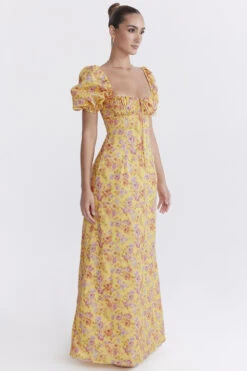 Butter Print Puff Sleeve Sundress -Traumhafte Kleider felizia b7a