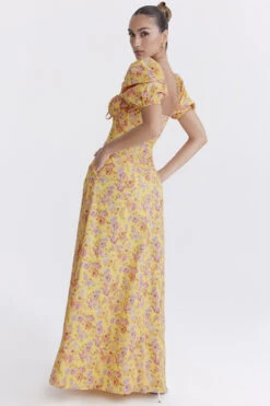 Butter Print Puff Sleeve Sundress -Traumhafte Kleider felizia b9a