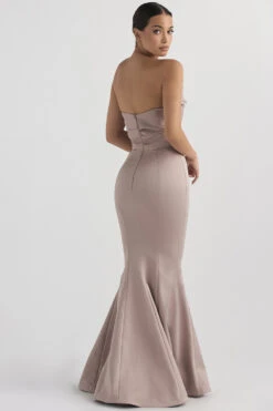 Mushroom Satin Strapless Gown 17 Mushroom Satin Strapless Gown -Traumhafte Kleider fleur mus 7