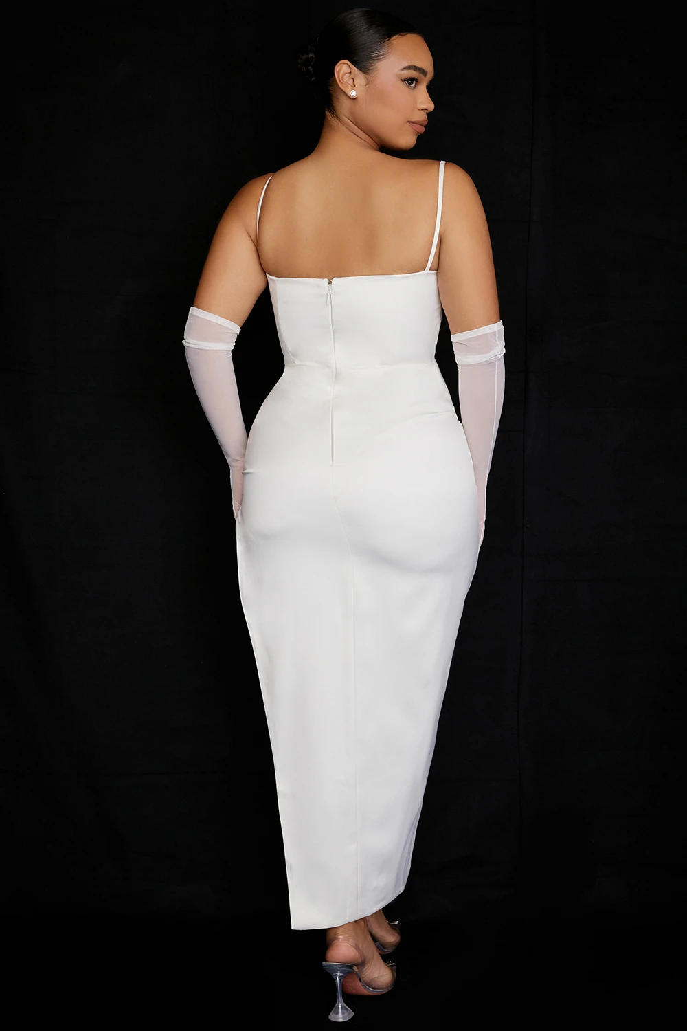 Ivory Satin Corset Dress 9 Ivory Satin Corset Dress – Bild 7