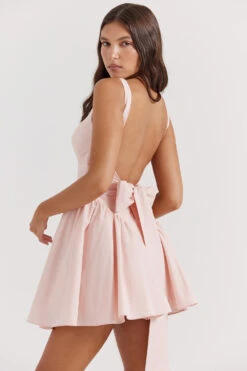 Soft Peach Bow Mini Dress -Traumhafte Kleider florianne 11