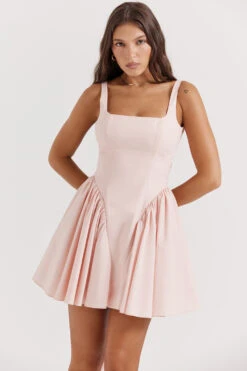 Soft Peach Bow Mini Dress -Traumhafte Kleider florianne 4