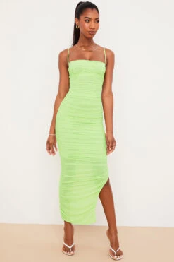 Lime Organza Mesh Maxi Dress -Traumhafte Kleider fornarina 3