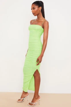 Lime Organza Mesh Maxi Dress -Traumhafte Kleider fornarina 4