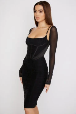 Black Gathered Corset Dress 21 Black Gathered Corset Dress -Traumhafte Kleider freyja b12