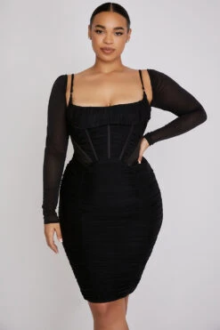 Black Gathered Corset Dress 24 Black Gathered Corset Dress -Traumhafte Kleider freyja b15