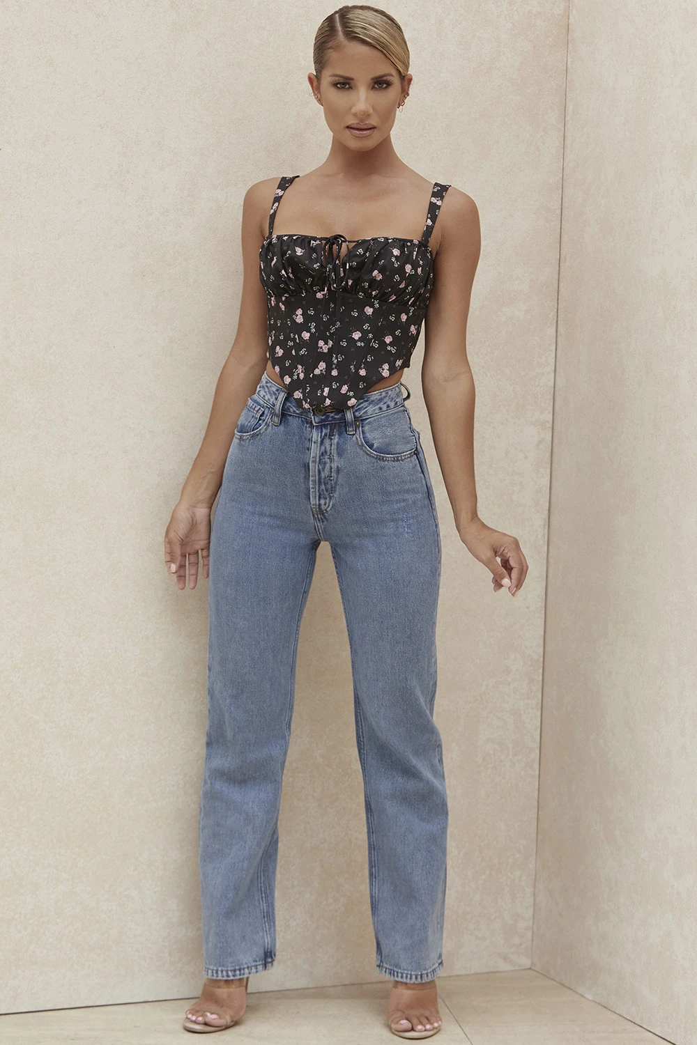 Black Floral Corset 8 Black Floral Corset – Bild 6