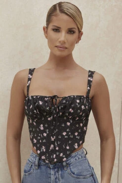 Black Floral Corset 21 Black Floral Corset -Traumhafte Kleider gene 2b