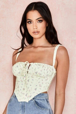 Lemon Floral Corset