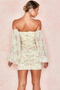 Lemon Floral Ruched Corset Dress -Traumhafte Kleider giovanna 8