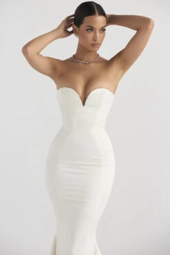 Ivory Satin Strapless Bridal Gown 26 Ivory Satin Strapless Bridal Gown -Traumhafte Kleider giselle 5