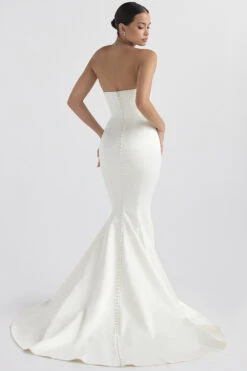 Ivory Satin Strapless Bridal Gown 30 Ivory Satin Strapless Bridal Gown -Traumhafte Kleider giselle 9