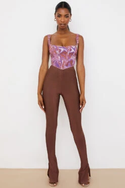 Chocolate High Waisted Bandage Trousers -Traumhafte Kleider gloriette 1