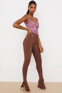Chocolate High Waisted Bandage Trousers -Traumhafte Kleider gloriette 4