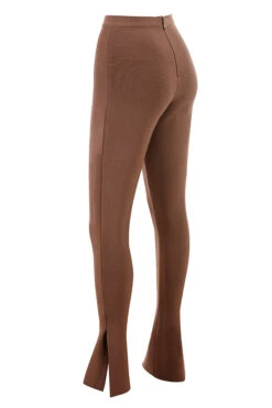 Chocolate High Waisted Bandage Trousers -Traumhafte Kleider gloriette brown 02
