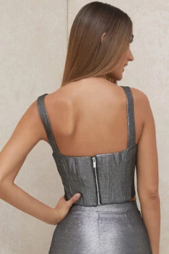 Silver Cropped Corset Top -Traumhafte Kleider hannahjas 10a