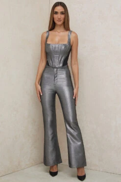 Silver Kick Flare Trousers