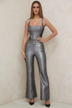 Silver Kick Flare Trousers -Traumhafte Kleider hannahjas 3