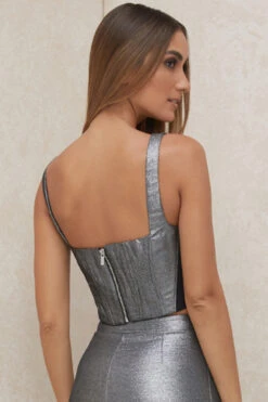 Silver Cropped Corset Top -Traumhafte Kleider hannahjas 9a