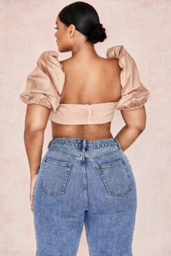 Camel Puff Sleeve Bralet -Traumhafte Kleider hedy 13