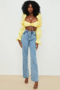 Lemon Floral Shirred Bralette Top -Traumhafte Kleider henrietta 2