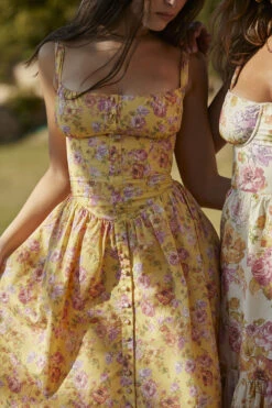 Butter Print Midi Sundress -Traumhafte Kleider hocb29253 hocbjpg