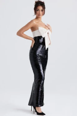 Black Sequin Strapless Bow Dress -Traumhafte Kleider holly 8